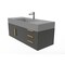 Castello Usa Amazon 48" Wall Mounted Black Vanity With Gray Top And Gold Handles CB-MC-48BLK-GLD-2056-GR - alternate 8